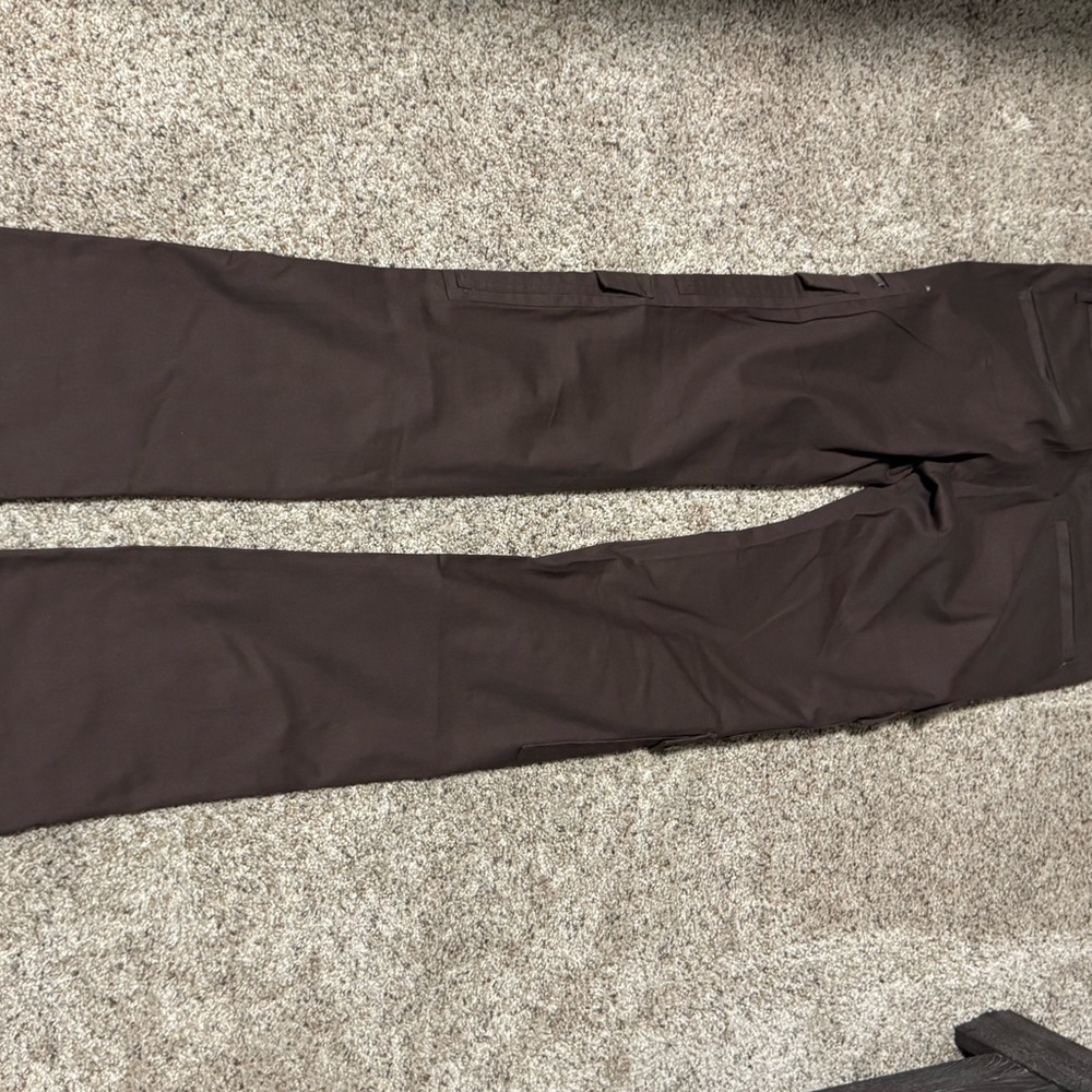 Men's Dark Brown Cargo Pants stacked fit